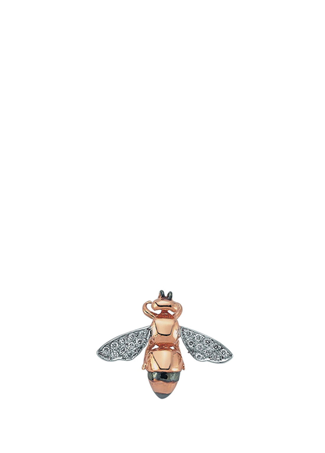 Bee Goddess Queen Bee Kadın Tek Pırlanta Altın Küpe
